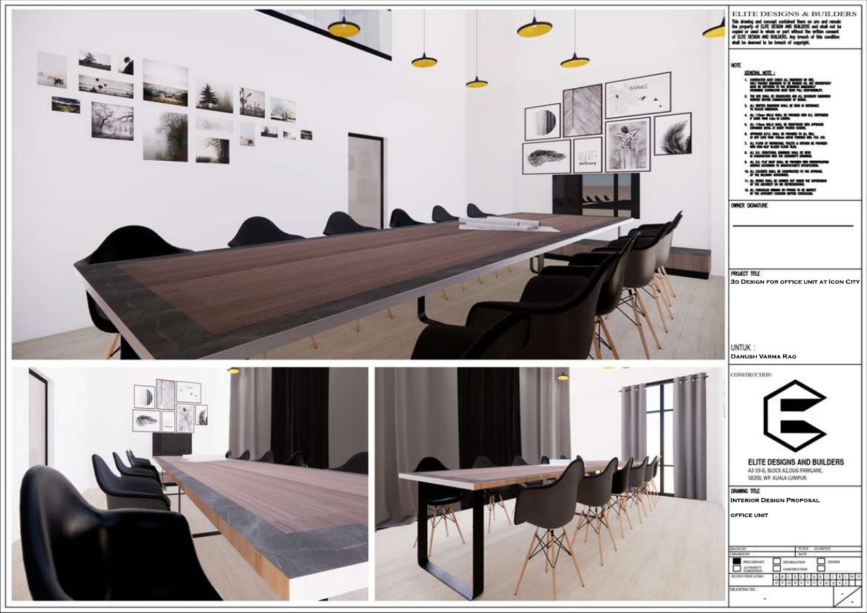 Icon City office meeting room design visual